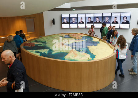 Milan, Italy, 13 September 2015: Inside Italian pavilion 'Palazzo Italia' at the exhibition Milan Expo 2015 Stock Photo