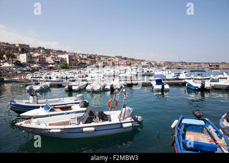 The harbour in Aci Trezza, Sicily, Italy Stock Photo