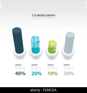 cylinder infographic 3d graph template Stock Vector Image & Art - Alamy