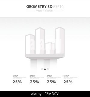 Vector 3d arrows infographic. Template for diagram, graph, presentation and chart. Business concept Stock Vector