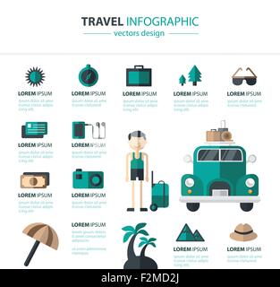 Travel Preparation Infographics Stock Vector