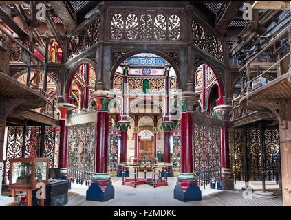 The Octagon at the centre of Crossness Sewage Pumping Station, South East London is decorated with fine wrought ironwork. Stock Photo