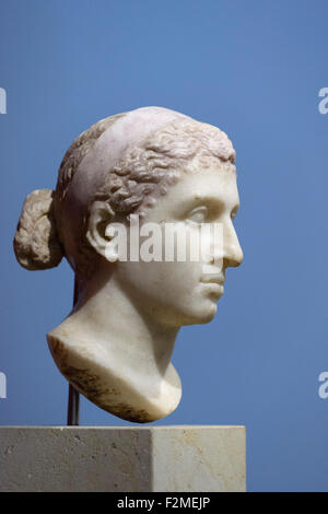 Berlin. Germany. Portrait of Cleopatra VII, 40-30 BC, Altes Museum. Stock Photo