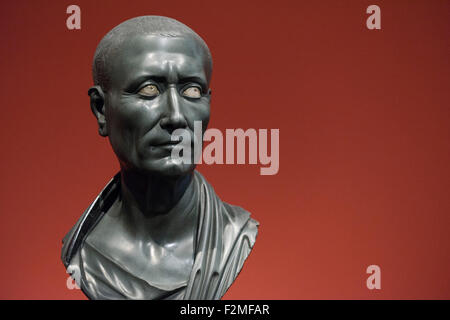 Portrait of Julius Caesar, aka the Green Caesar, Graywacke from Egypt 1-50 AD, Altes Museum, Berlin. Germany. Stock Photo