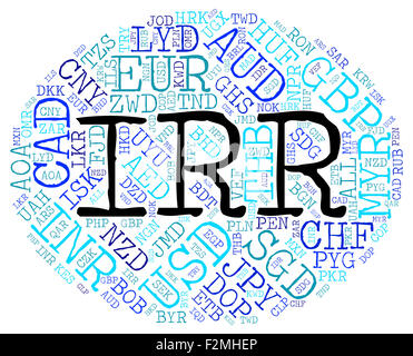 Irr Currency Indicating Iranian Rial And Word Stock Photo