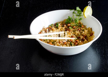 Poha- beaten rice and vegetables Stock Photo