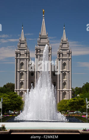 Salt Lake City, Utah - The Mormon Temple in Temple Square. Stock Photo