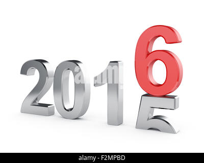 3d illustration of 2016 New Year comming concept Stock Photo