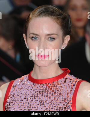 London, UK, UK. 21st Sep, 2015. Emily Blunt attends the UK Premiere of 'Sicario' at Empire Leciester Square. Credit:  Ferdaus Shamim/ZUMA Wire/Alamy Live News Stock Photo