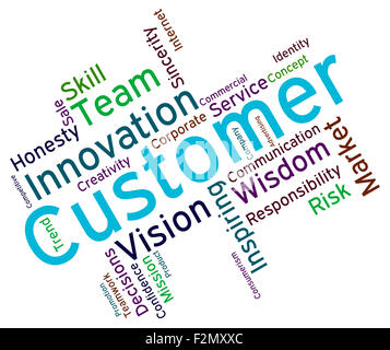 Customer Words Meaning Purchaser Clients And Clientele Stock Photo