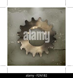 Metal gear, old style vector Stock Vector