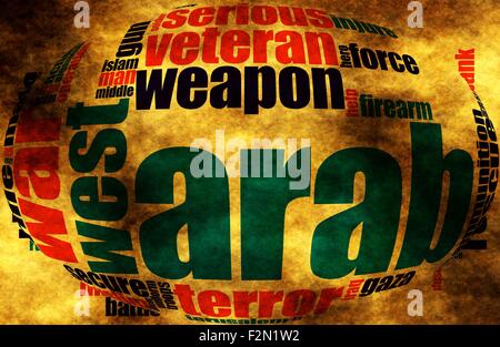 Military word cloud grunge concept Stock Photo