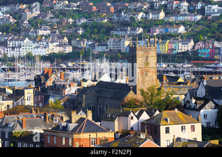 View over Dartmouth and Kingswear, Devon, England, UK Stock Photo