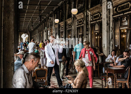 Florian Cafe, St. Marks Square, San Marco, Venice, Italy, Europe Stock Photo