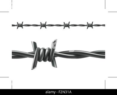 Barbed wire seamless vector Stock Vector
