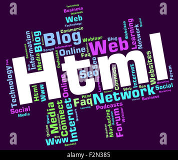 Html Word Showing Hypertext Markup Language And Hypertext Markup ...