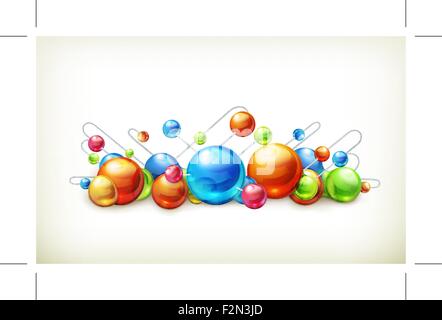 molecules and atoms vector illustration Stock Vector