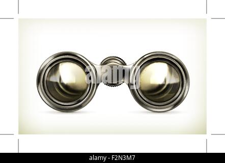 Old binoculars vector Stock Vector