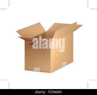 Open carton box Stock Vector