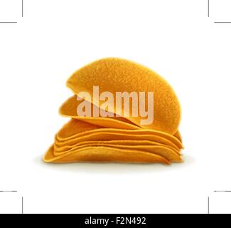 Potato chips, vector illustration Stock Vector