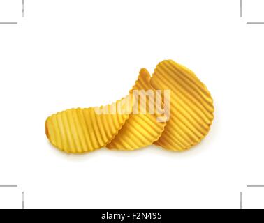 Potato chips, vector illustration Stock Vector