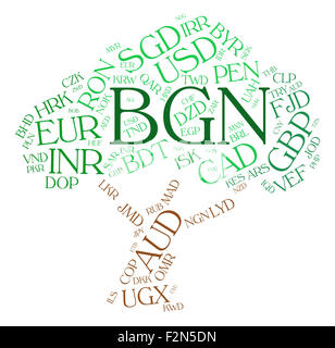 Bgn Currency Meaning Bulgarian Levs And Text Stock Photo Alamy