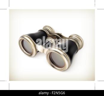 Vintage binoculars vector Stock Vector
