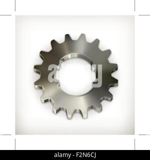 Metal gear vector icon Stock Vector