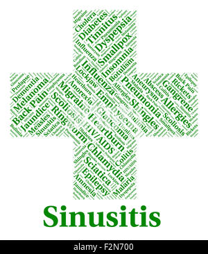 Sinusitis Illness Representing Poor Health And Sickness Stock Photo