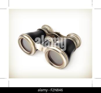 Vintage binoculars vector Stock Vector
