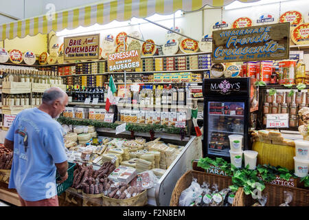 Delray Beach Florida,The Boys Farmers Market,grocery store,supermarket,interior inside,shopping shopper shoppers shop shops market markets marketplace Stock Photo