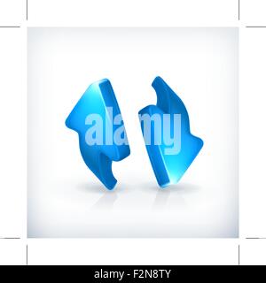 Blue arrows, vector Stock Vector