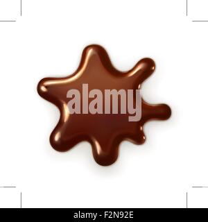Chocolate drop, vector illustration Stock Vector