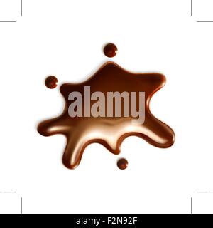 Chocolate drop, vector illustration Stock Vector
