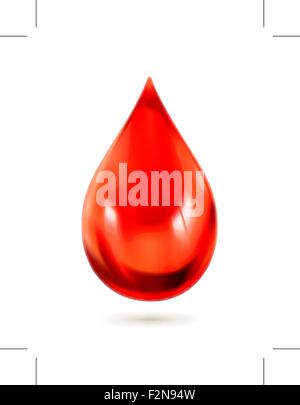 Drop of blood, vector icon Stock Vector