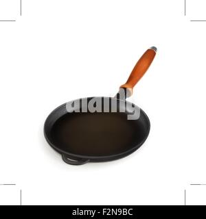 Frying pan, photo realistic vector illustration Stock Vector