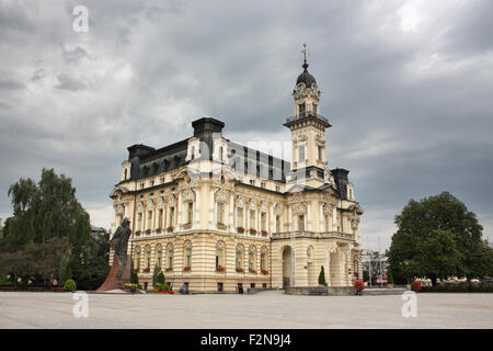 Renaissance Revival Town Hall in Nowy-Sacz, Poland Stock Photo
