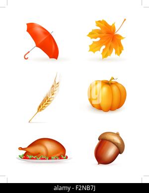 Autumn icon set Stock Vector Image & Art - Alamy