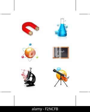 Science, set, icon Stock Vector