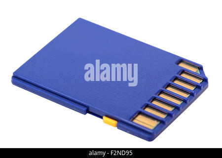 Memory Card. Isolated with clipping path. Stock Photo