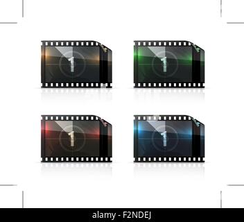 Film strip, vector set Stock Vector