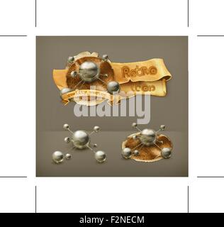 molecule icon Stock Vector