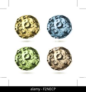 Moon icons Stock Vector