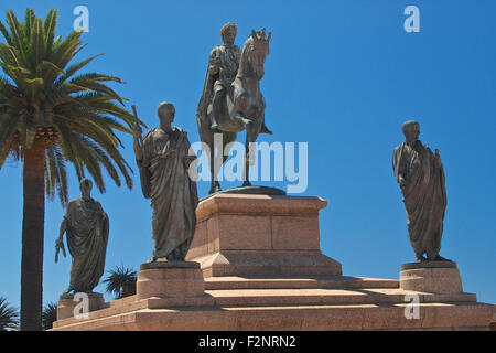 Ajaccio Napoleon and his brothers Place de Gaulle Stock Photo