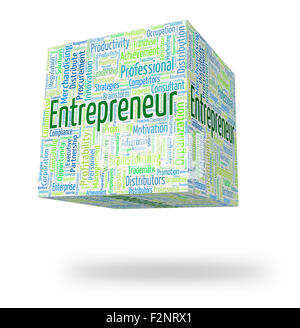 Entrepreneur Words Meaning Business Person And Enterprise Stock Photo