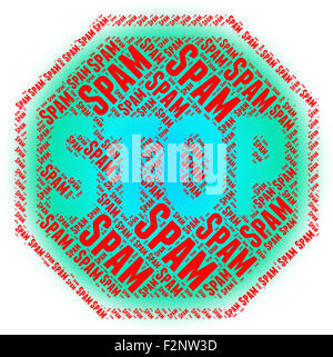 Stop Spam Indicating Control Stopped And Stopping Stock Photo