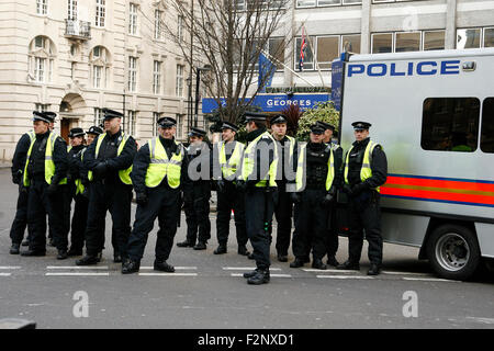 Members of the Met Police sharing a joke in London Stock Photo