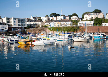Dusk in the Harbour at Paignton, Devon England UK Stock Photo - Alamy