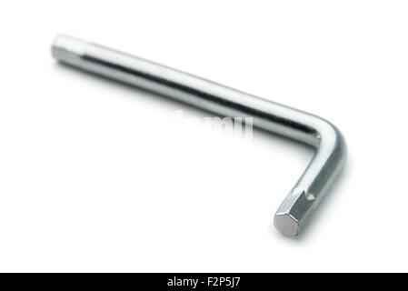 Single hex key isolated on white Stock Photo