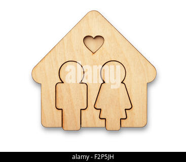 Concept of loving couple in new house Stock Photo